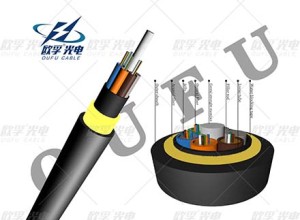 ADSS enkele PE-sjt medium na- metaal aramid yaarn out-optic fiber kabel.